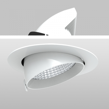 LED-DL-ausziehbar75°x360° (40 Watt, D165x147mmm)